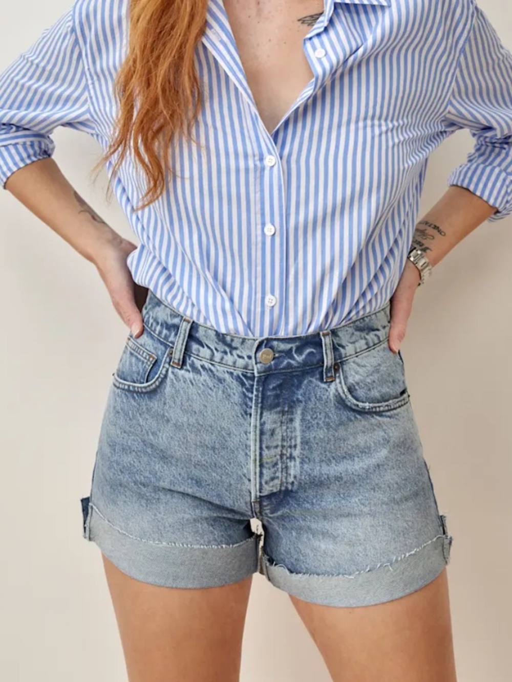 Reformation Charlie Cuffed High Rise Jean